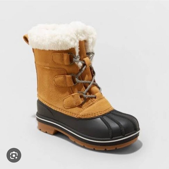 Cat & Jack Kids' Kit Lace-Up Winter Boots Size 13 NEW WITH‎ TAG - Picture 1 of 9